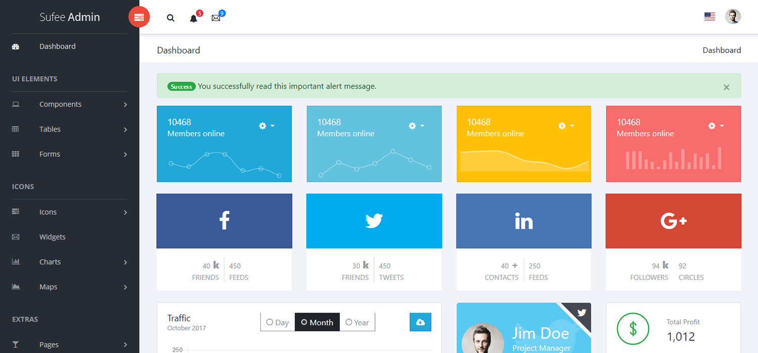 Sufee New Dashboard Template