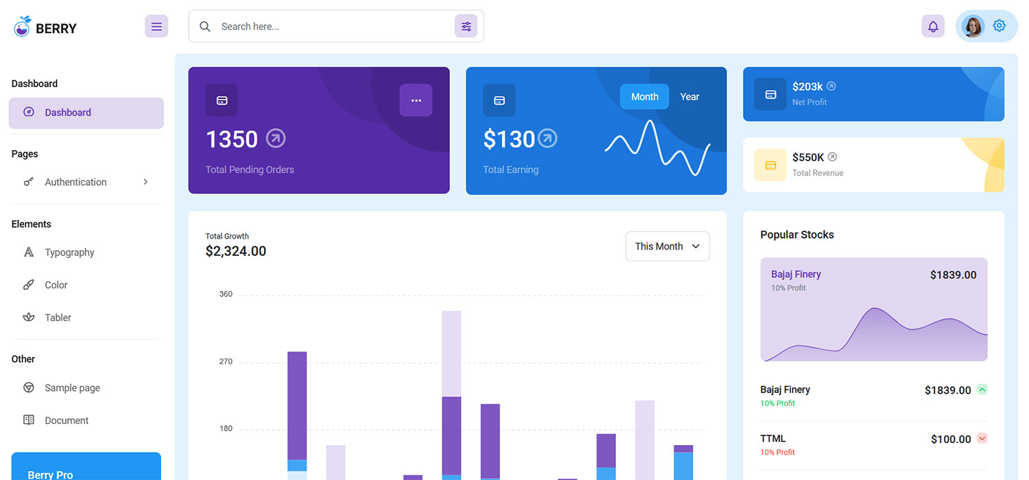 Berry Free Bootstrap 5 Admin Template