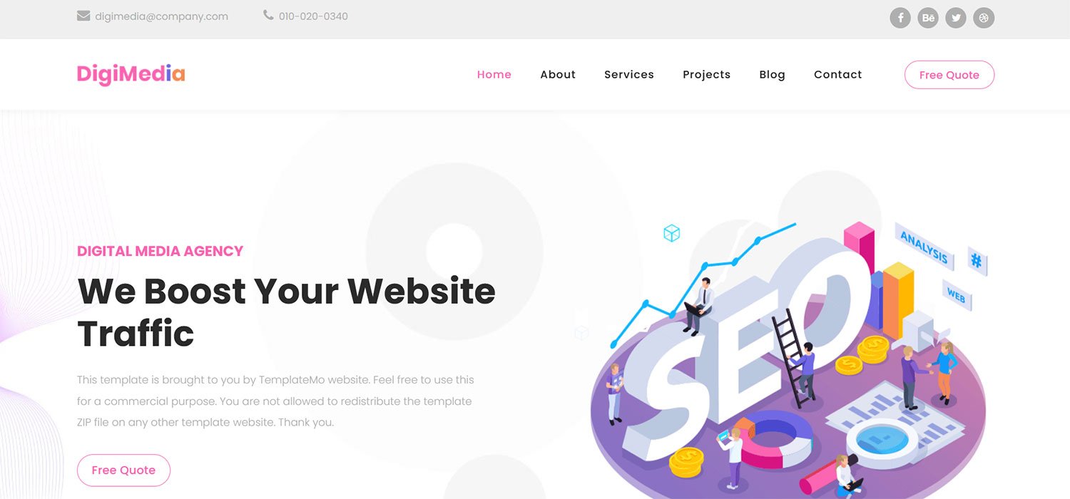 Digimedia - Free Bootstrap 5 HTML5 Digital Marketing Website Template